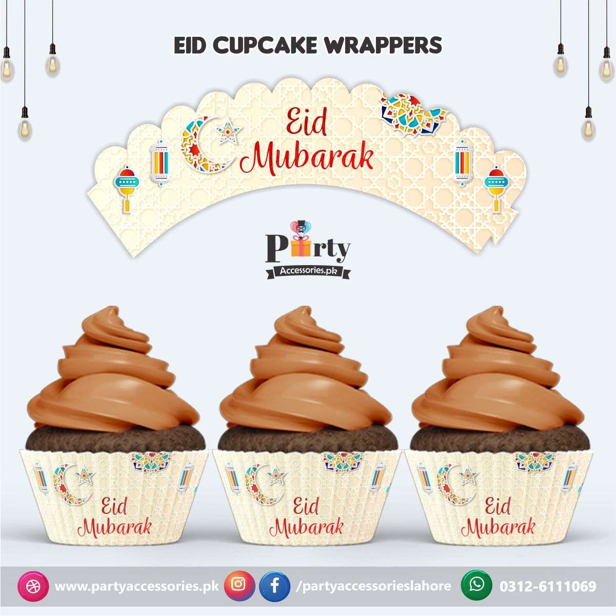 Eid Mubarak Cupcake wraps 