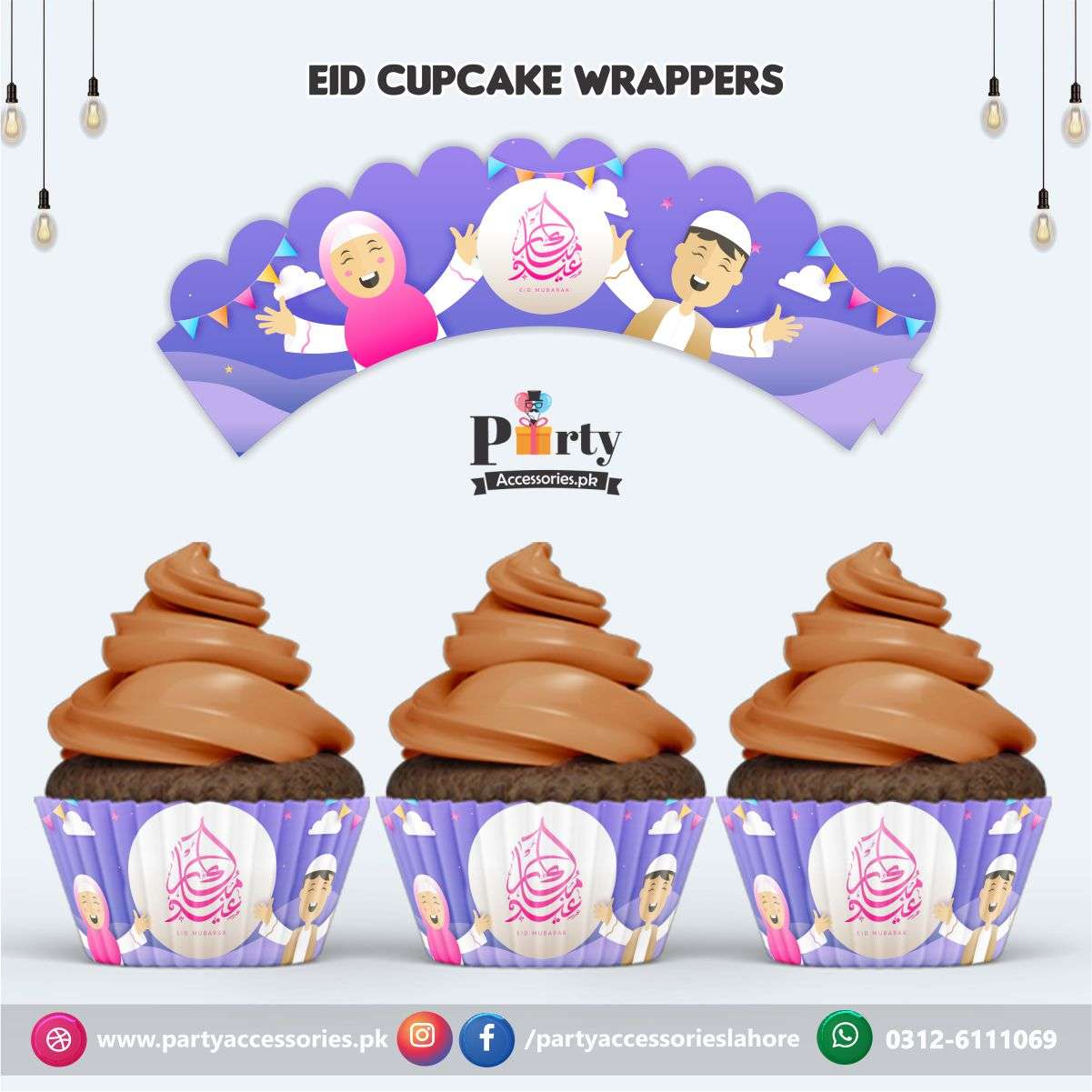 Eid Mubarak Cupcake wraps 