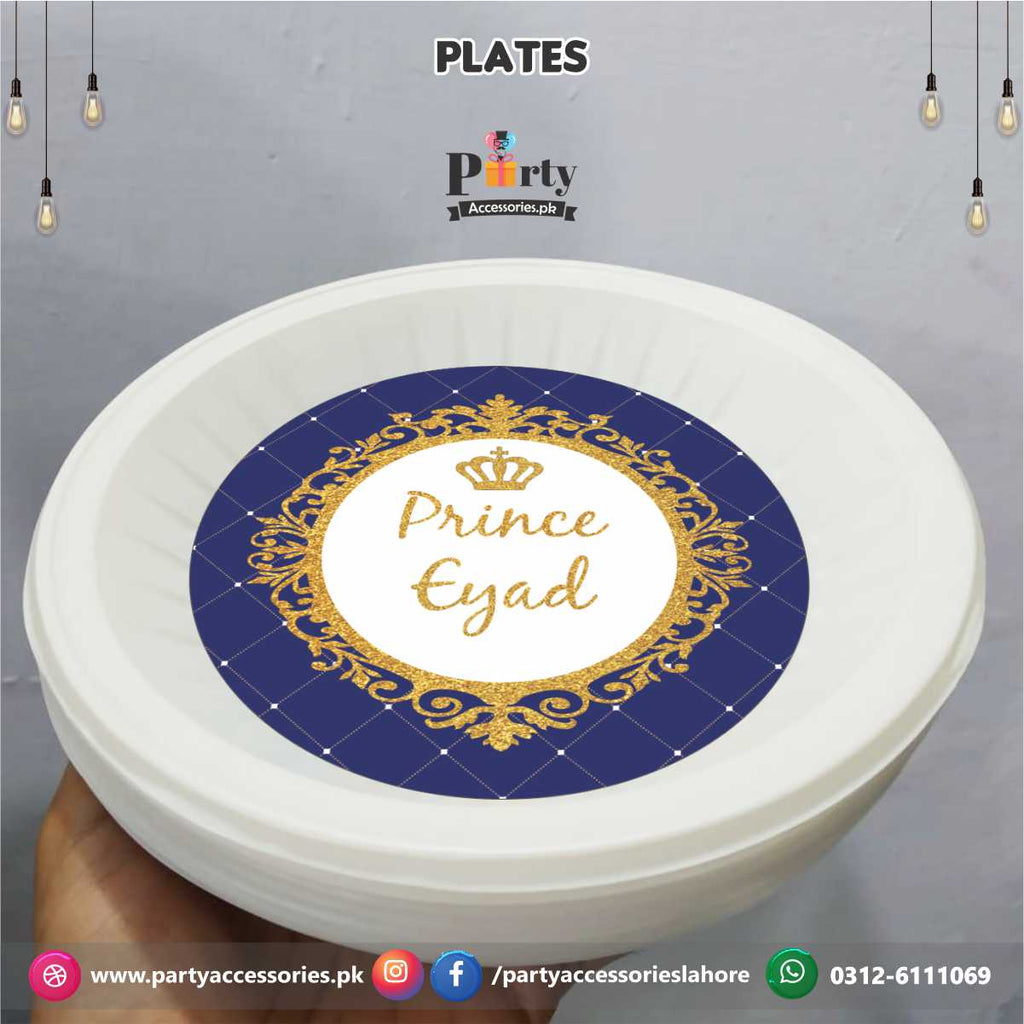 Customized disposable Paper Plates Prince theme birthday party