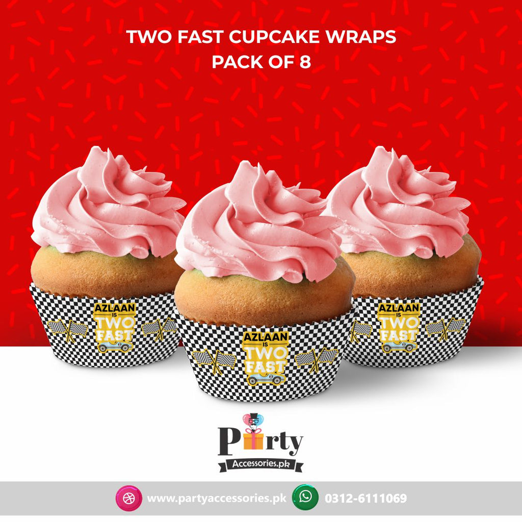Two Fast theme Cupcake wraps 
