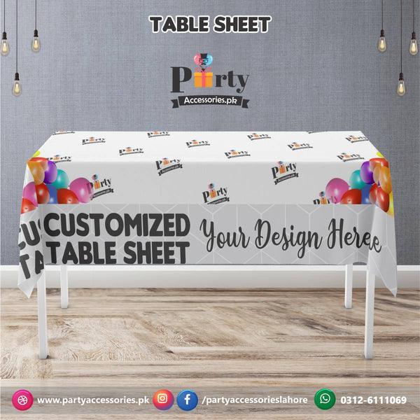 Customized printed table top sheet Custom made table cover