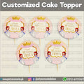 Princess Sofia theme birthday cupcake toppers set Round