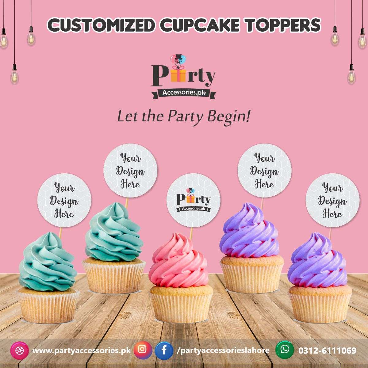 Customized Cupcake toppers for any thematic table Decoration