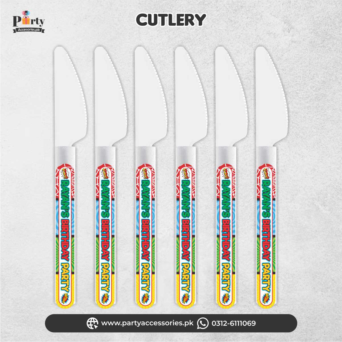 super heroes theme customized knives 