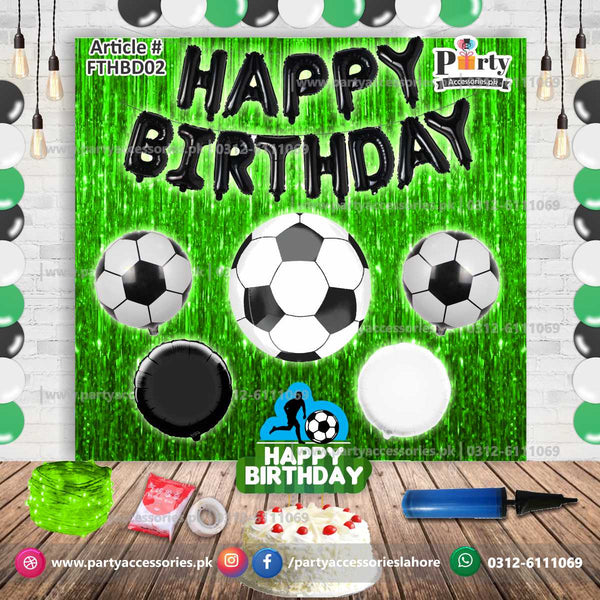 Football theme birthday decoration set