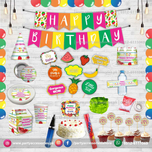 Tutti Fruiti theme birthday Party decoration kit | Premium deal