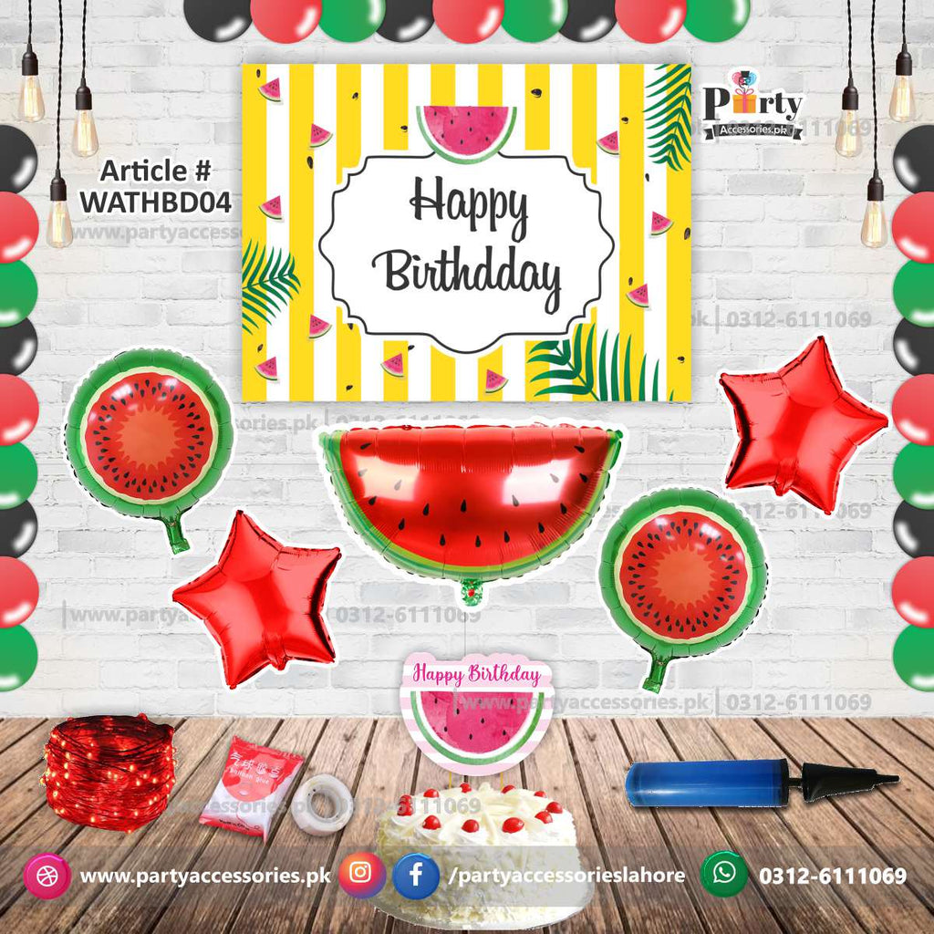 One in a melon theme birthday decoration kit | Backdrop