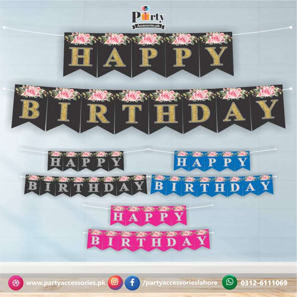 happy birthday wall decoration bunting banner