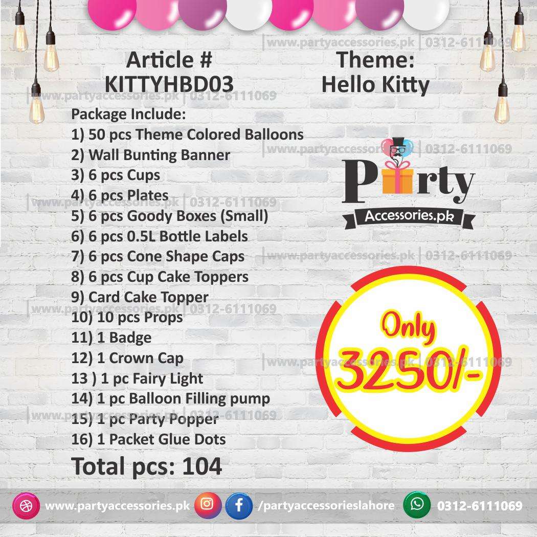 Hello Kitty theme birthday Party decoration kit 
