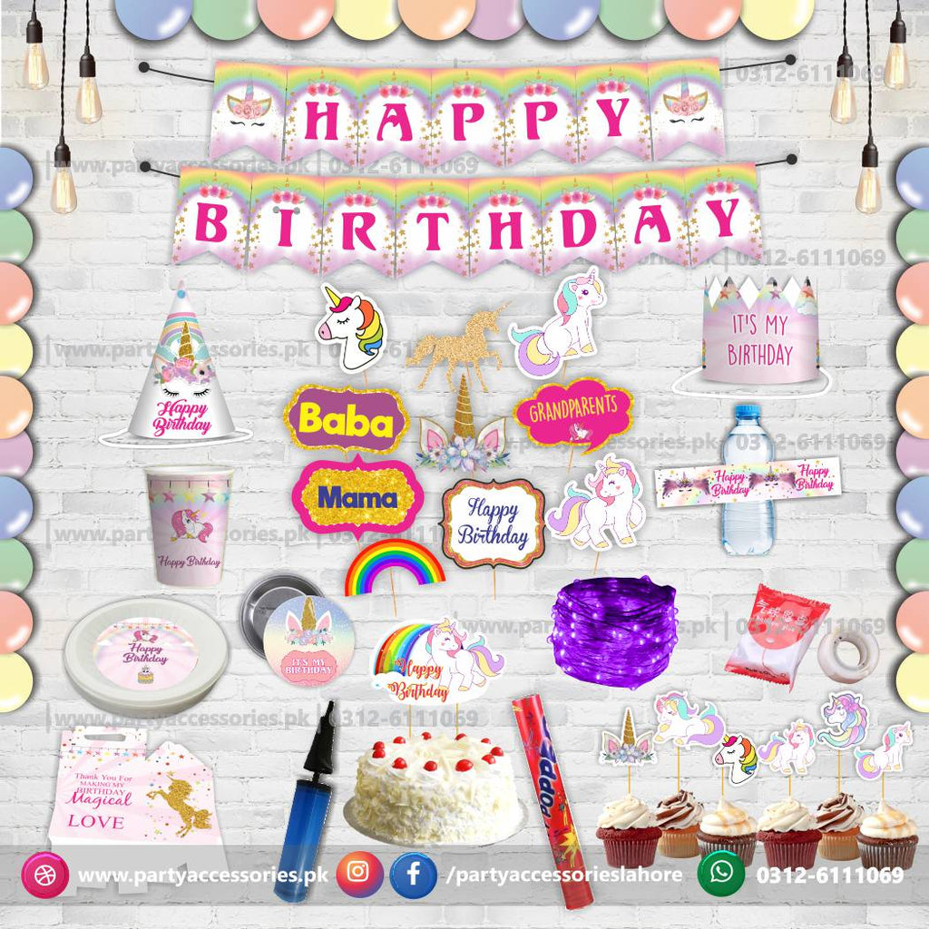 UNICORN theme birthday Party decoration kit | Premium deal