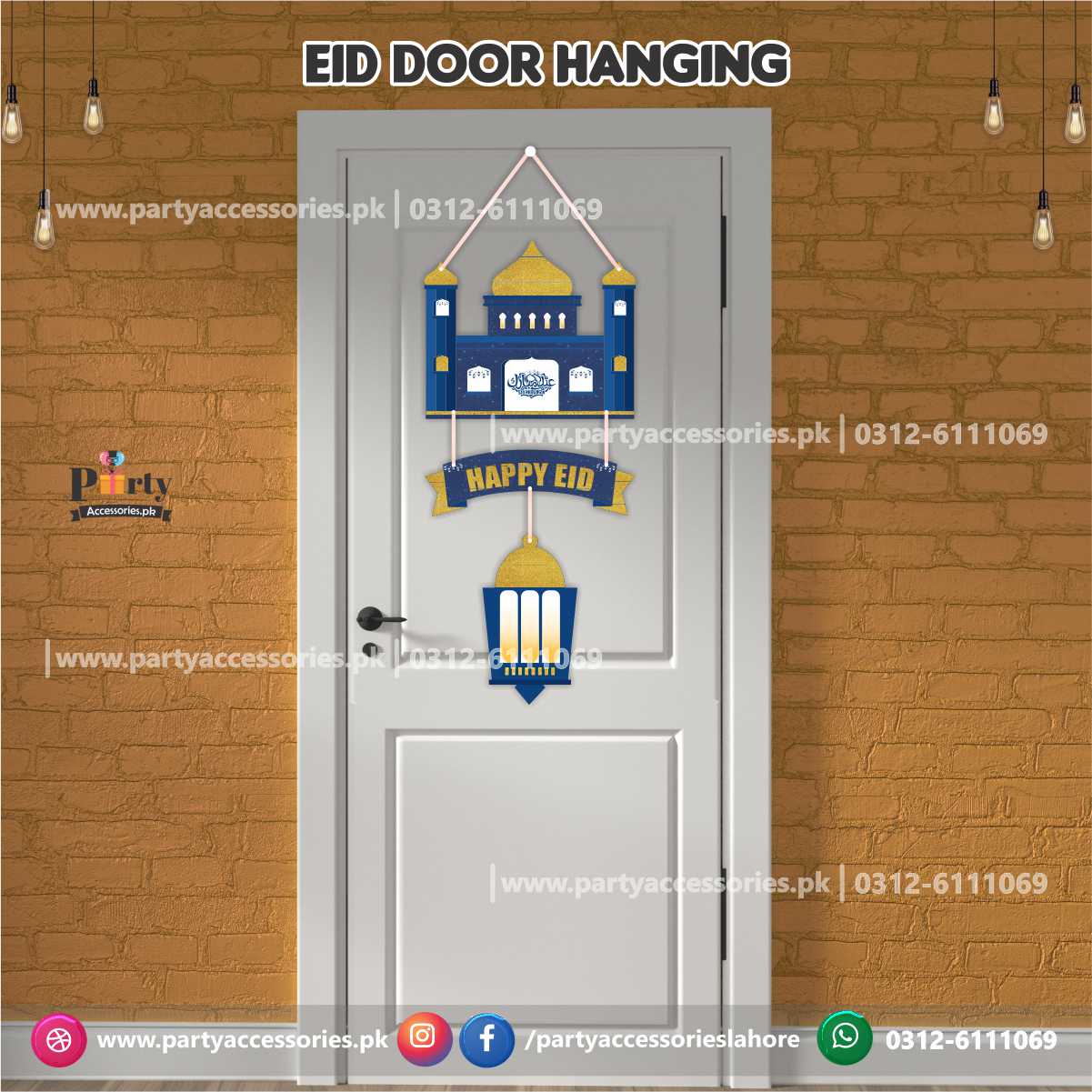 eid wall hanging door banner decorations 