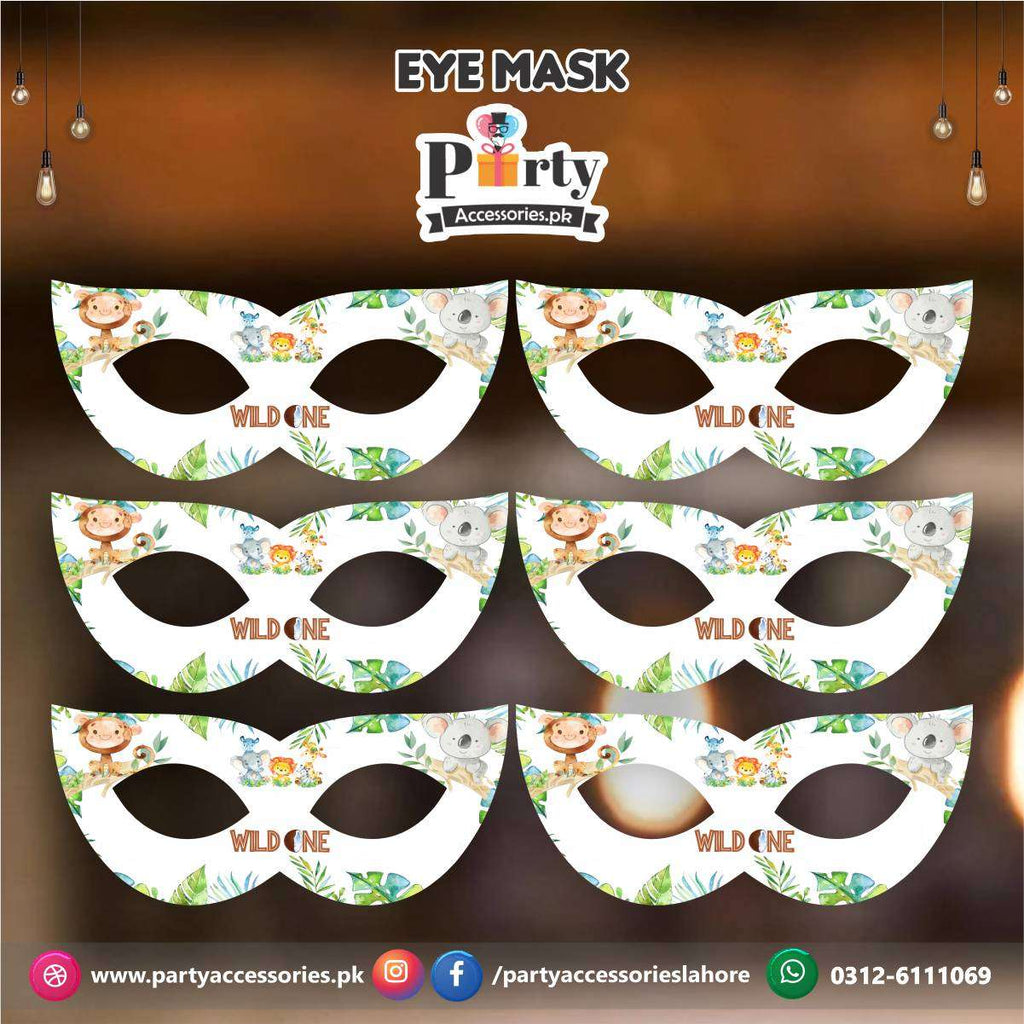 Customized Wild One theme birthday party face masks