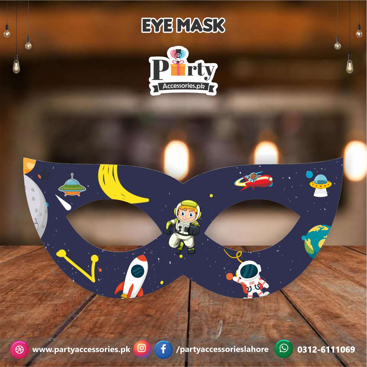 eye mask in outerspace