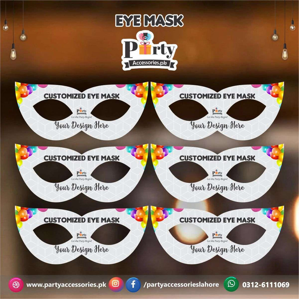Customized Eye Face Masks | pack of 6 custom made eye masks