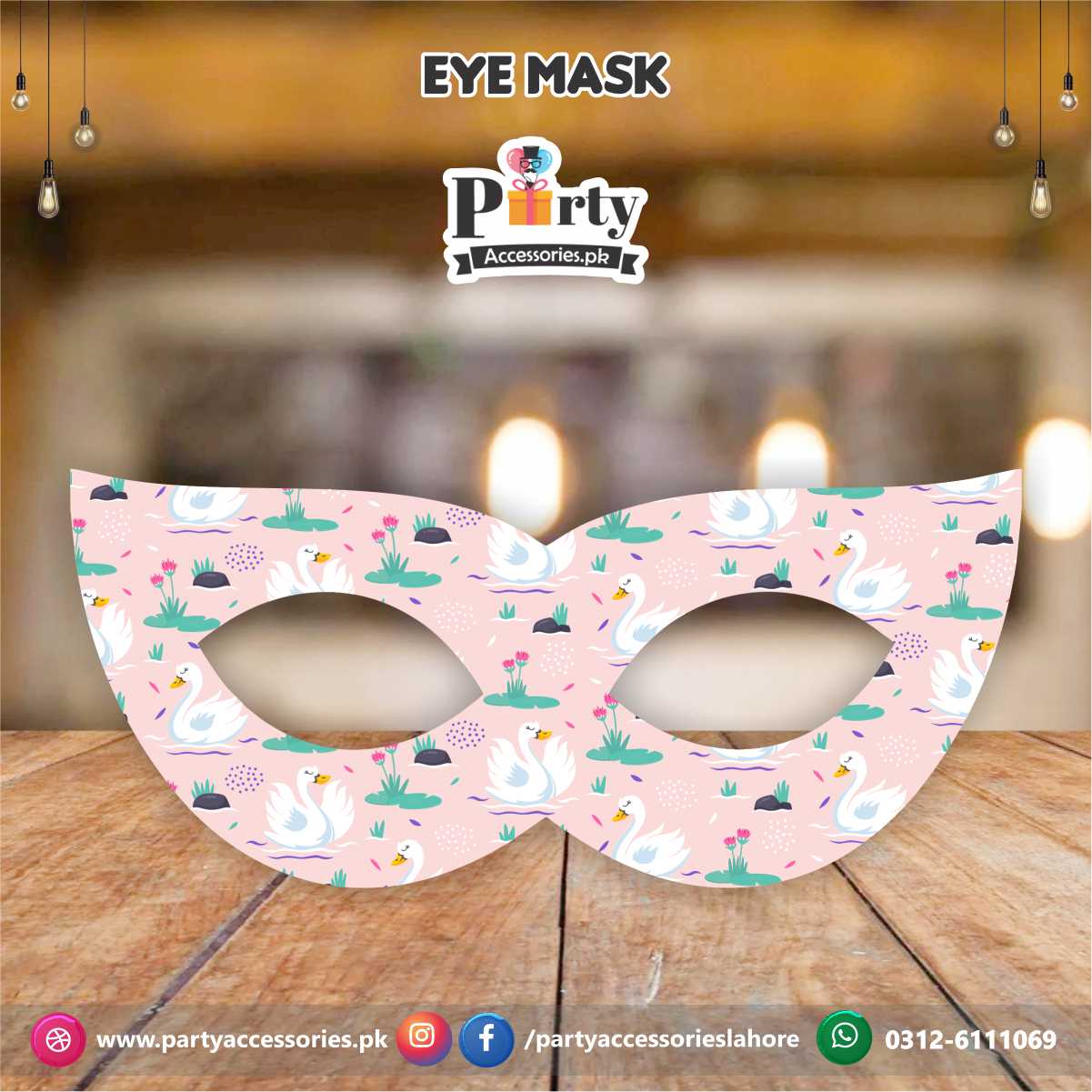 Swan theme party eye masks