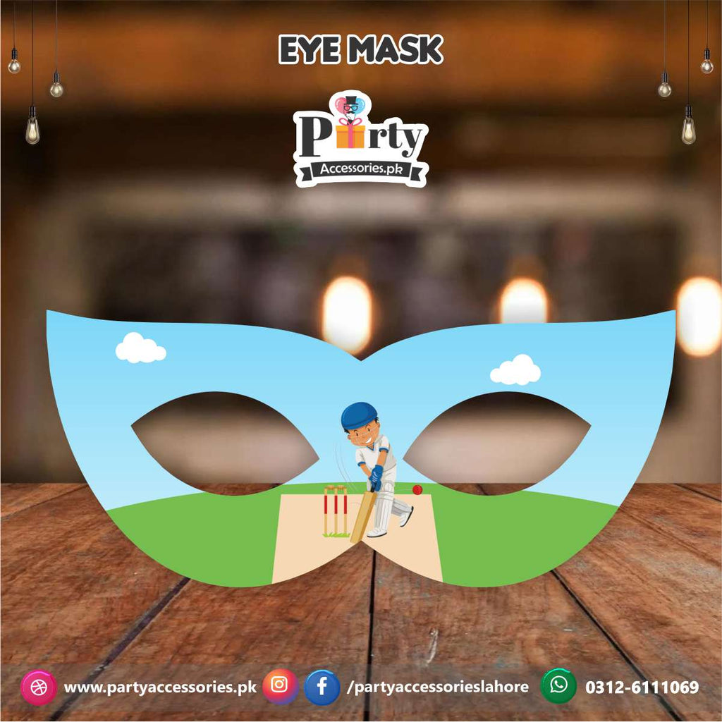 Cricket theme party eye face masks 