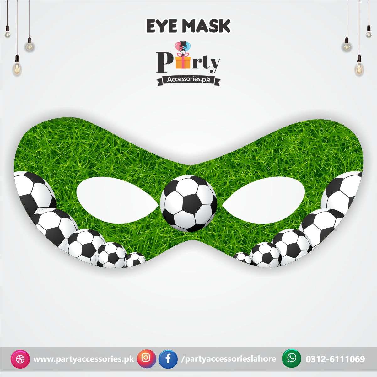 Football theme birthday party face masks
