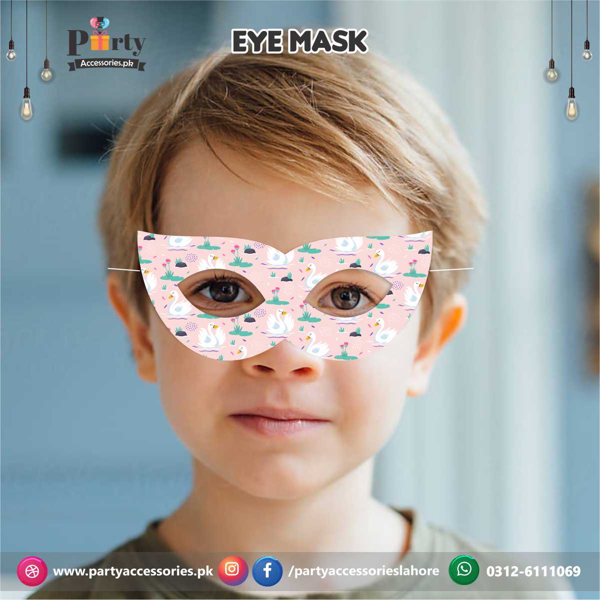 Swan theme party eye masks