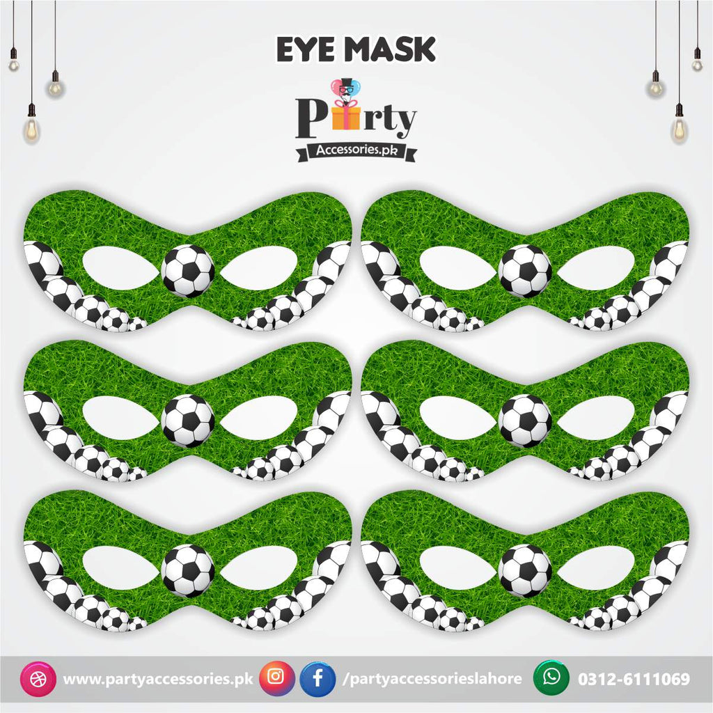 Football theme birthday party face masks