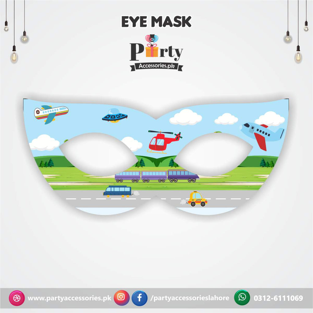 Transport theme face masks 