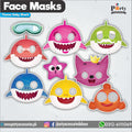 Baby shark theme Birthday face masks