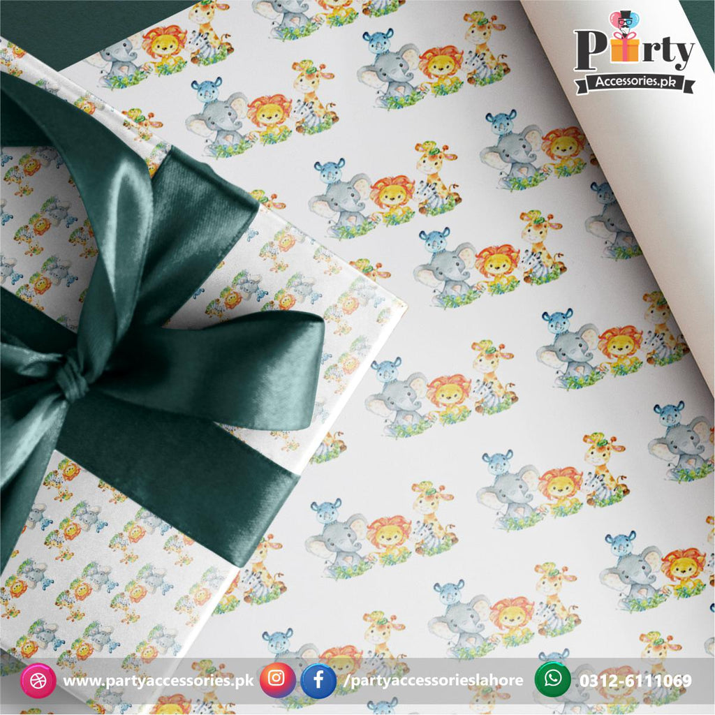Gift wrapping sheets for Wild One theme birthday party