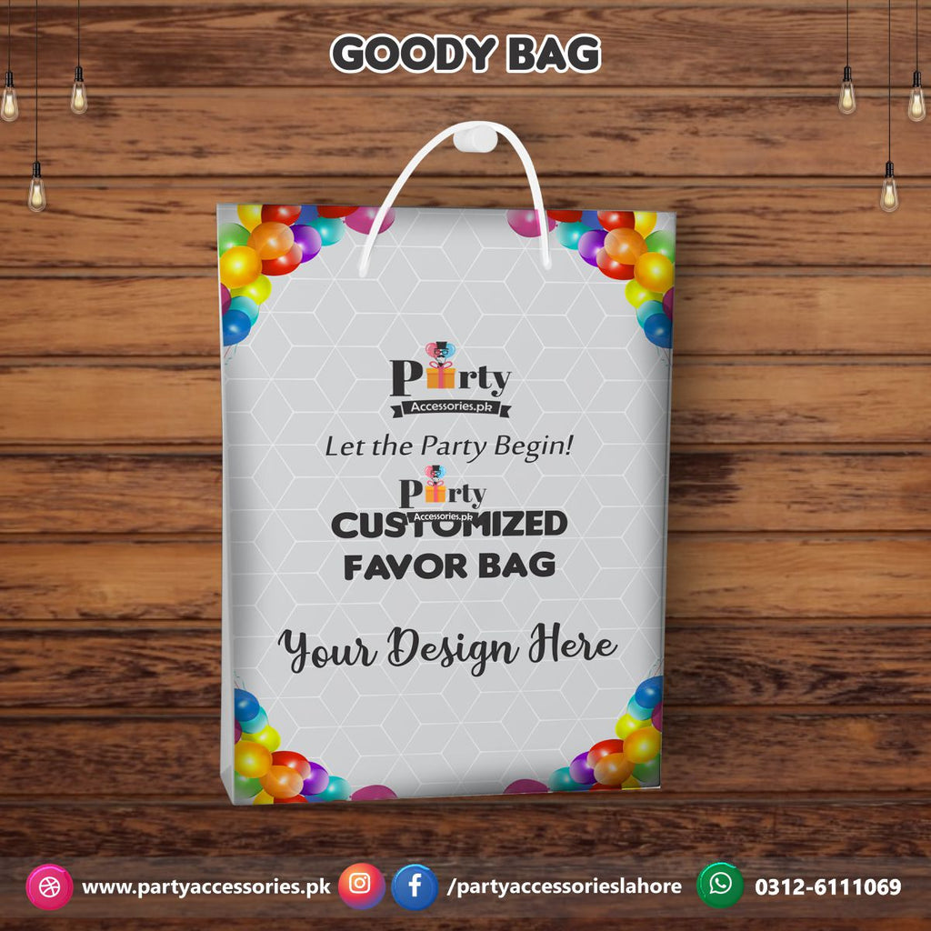 Customized Printed Goody bag | Custom made goodie boxes | Pack of 6 Pc –  PartyAccessories.pk