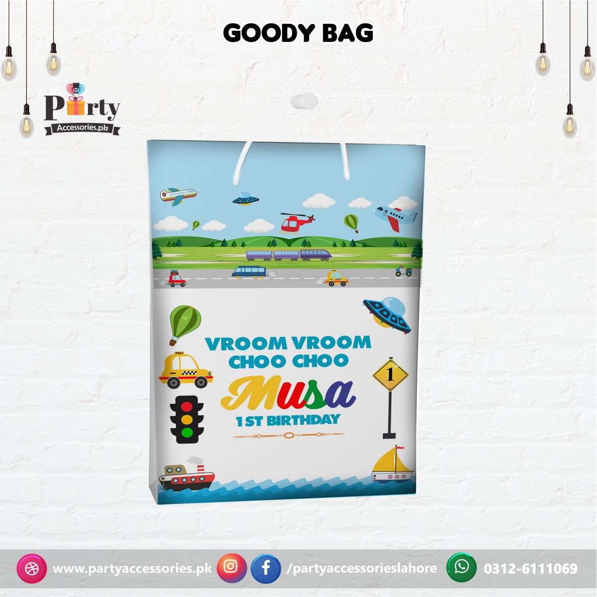 Transport  theme goody bags 