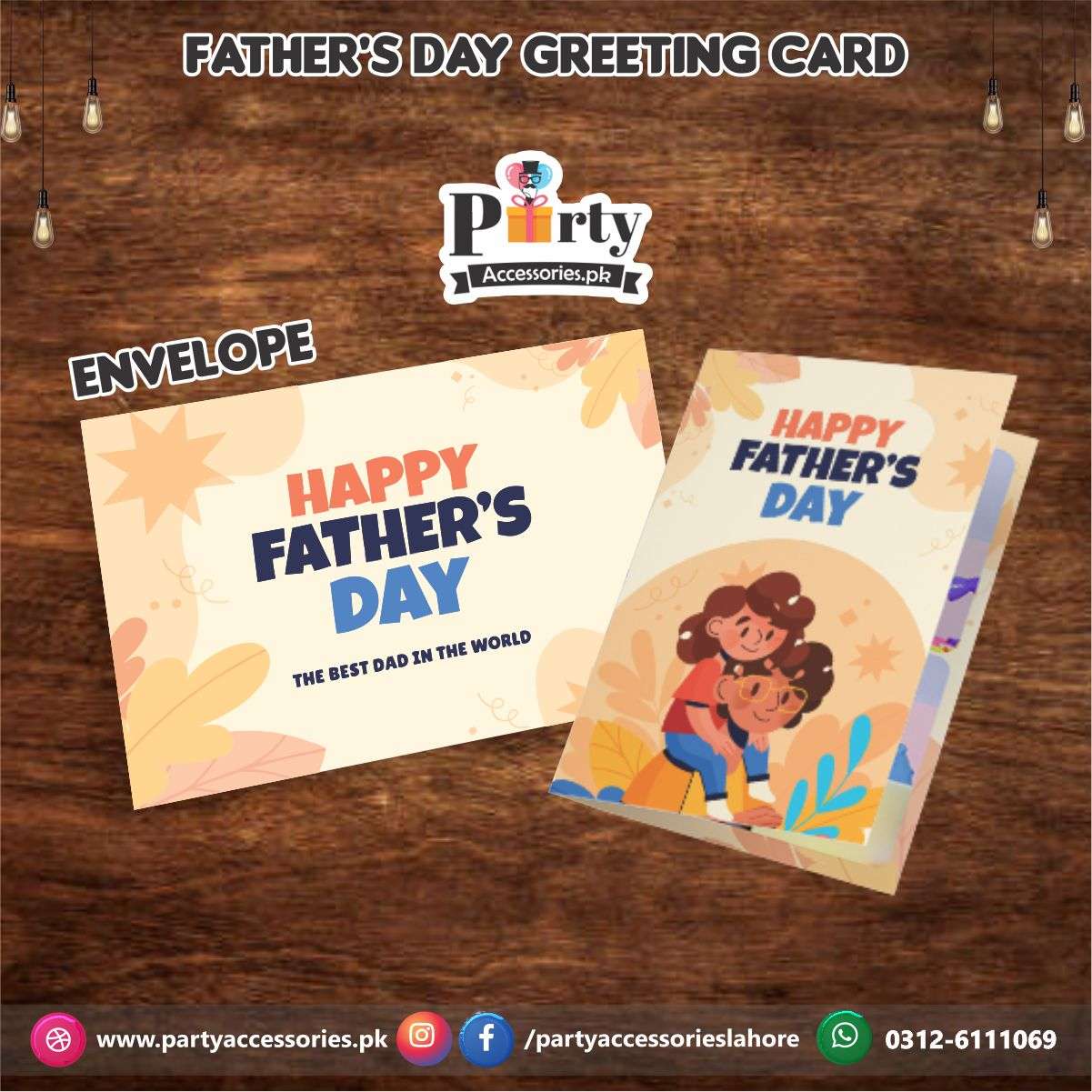Customized Father's Day Greeting card in elegant design