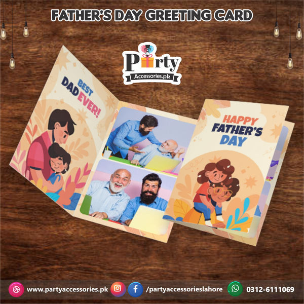 Customized Father's Day Greeting card in elegant design
