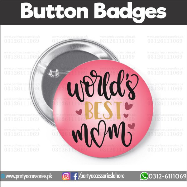 World's best MOM Button badge