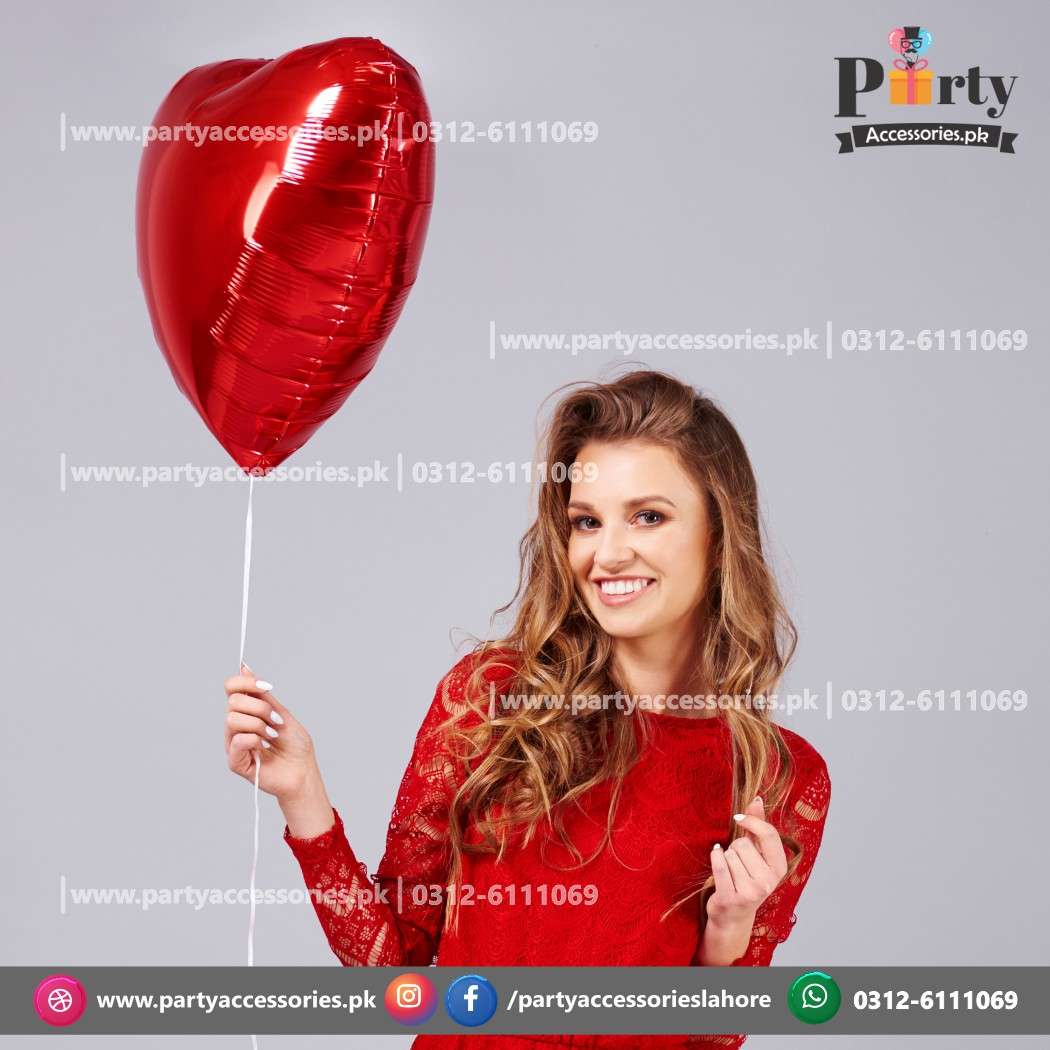 red heart balloons