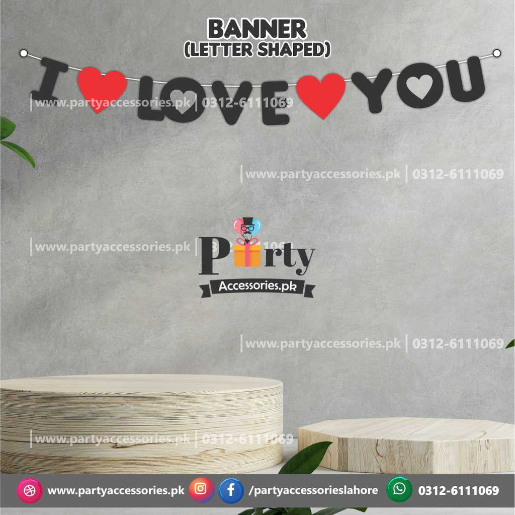 Valentine's Day wall Decoration banner saying I love you