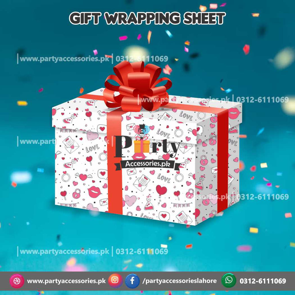 Valentine's Day Gift wrapping sheets