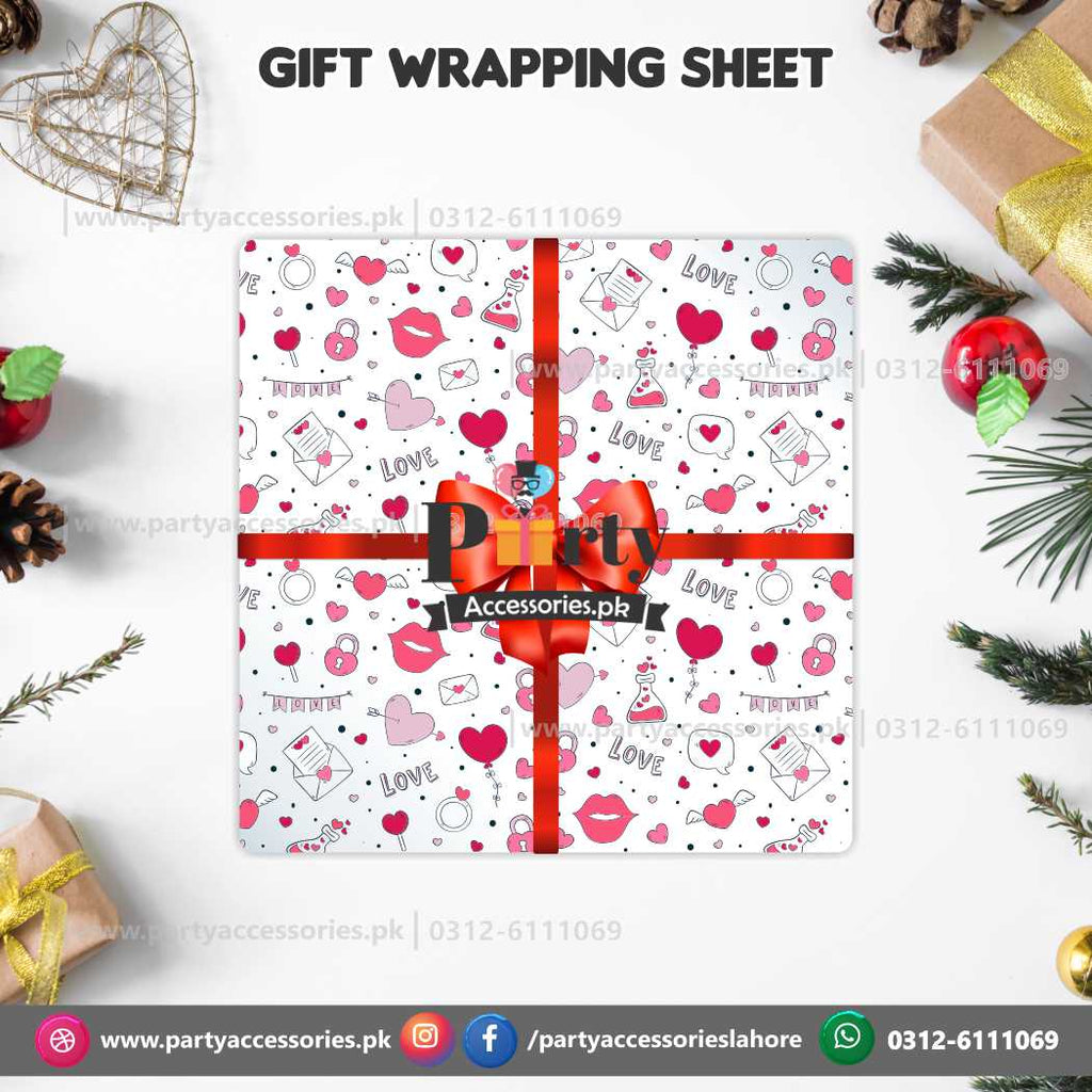 Valentine's Day Gift wrapping sheets
