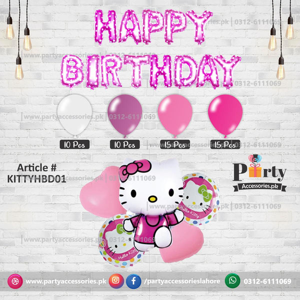 Hello kitty theme birthday decoration balloons set