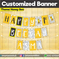Customized Honey bee theme Birthday Bunting Banner
