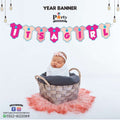 Customized Romper shaped ITS A GIRL bunting banner in Pink color