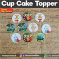In the Night Garden theme birthday cupcake toppers set round