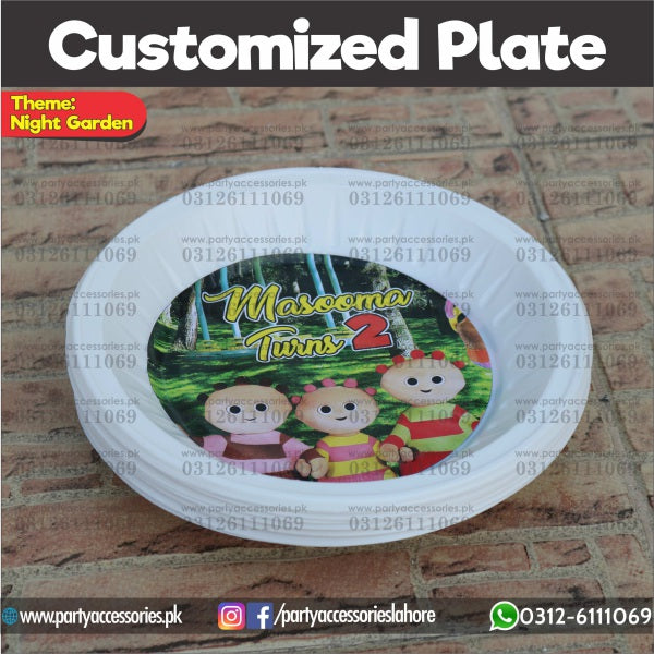 Customized disposable Paper Plates In the Night Garden theme party
