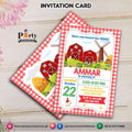 Farm animals Birthday Party Theme Invitation Cards