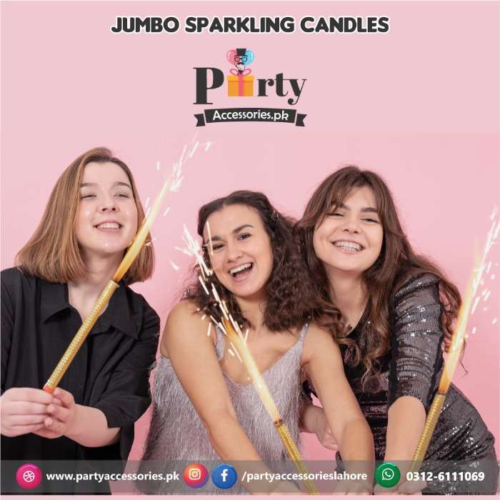 big jumbo size sparkling candles