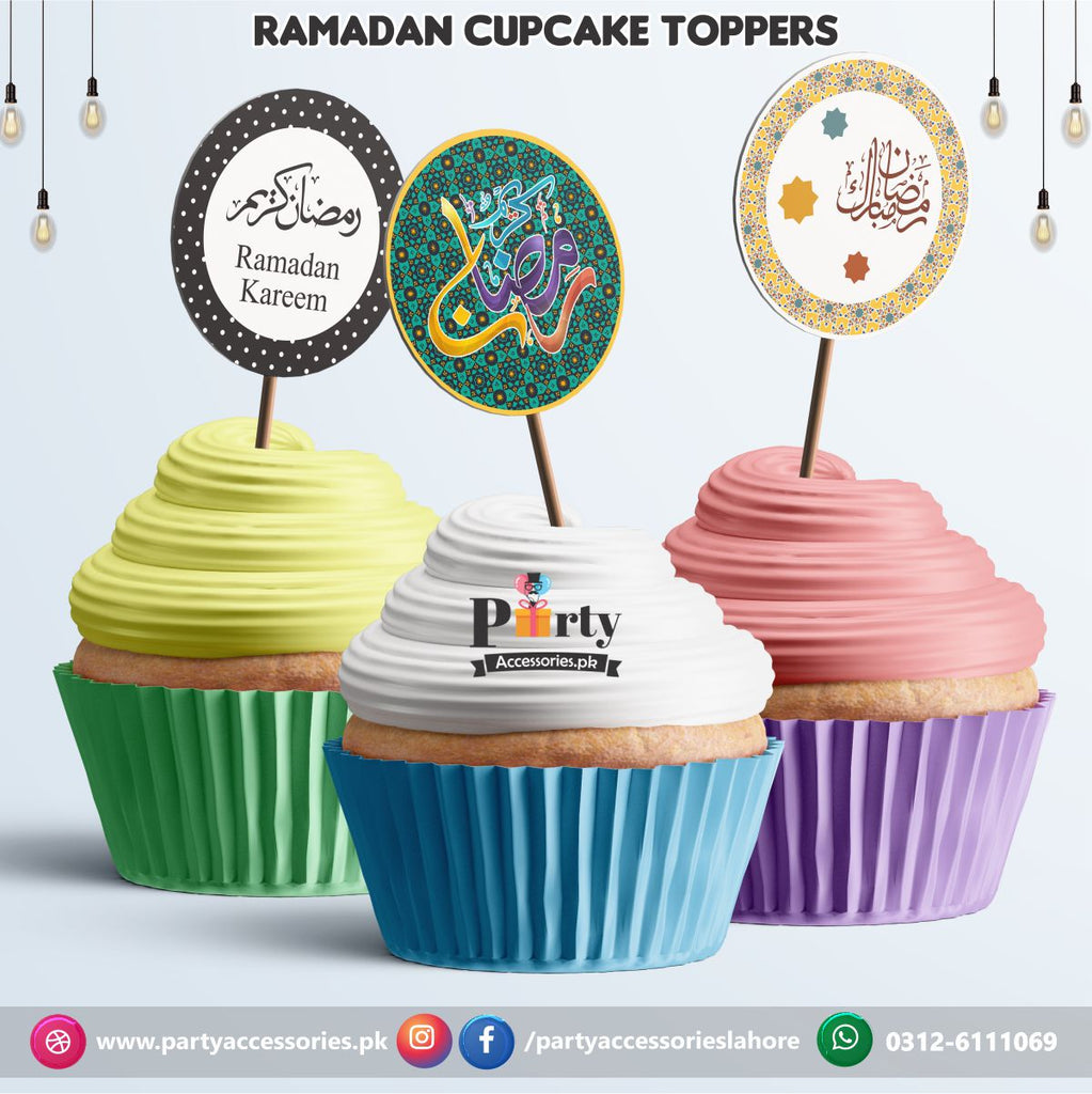 Ramadan Mubarak Cupcake toppers