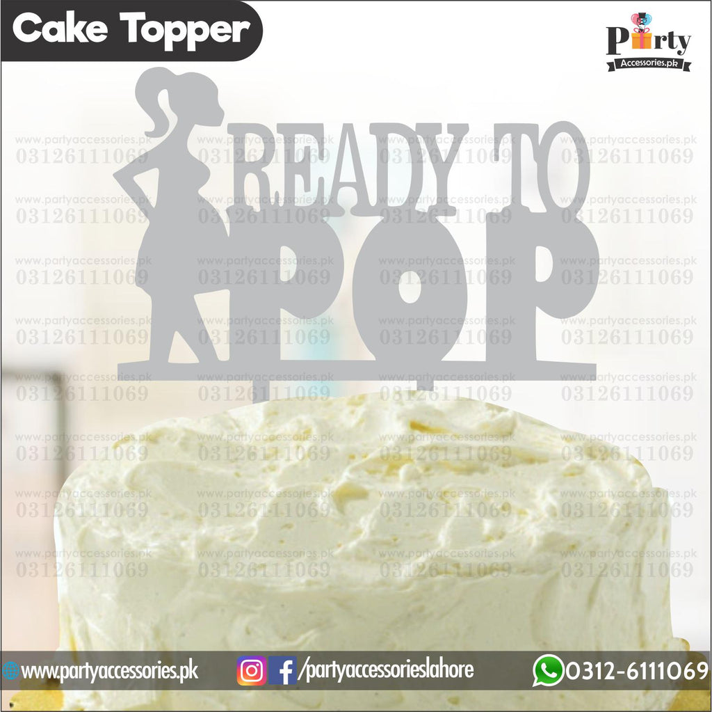 READY TO POP Wooden cake topper