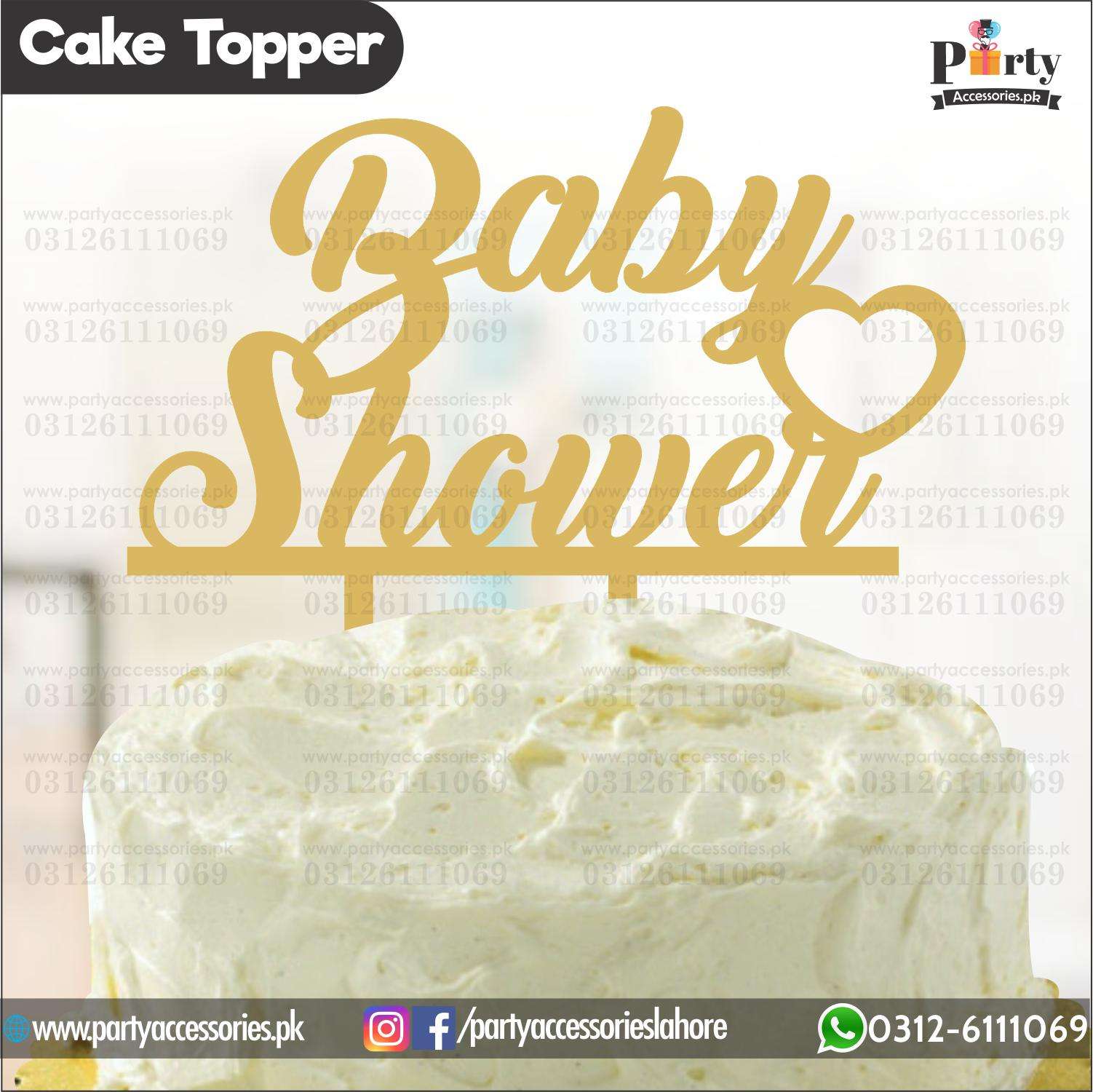 BABY SHOWER Wooden cake topper