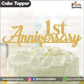 First Anniversary wooden cake topper