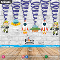Spiral Hanging swirls in Outer Space theme birthday party decorations 