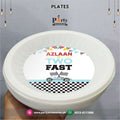 Two Fast theme Customized disposable Plates