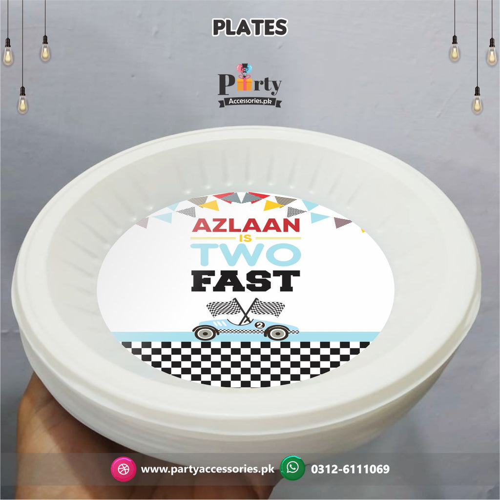 Two Fast theme Customized disposable Plates