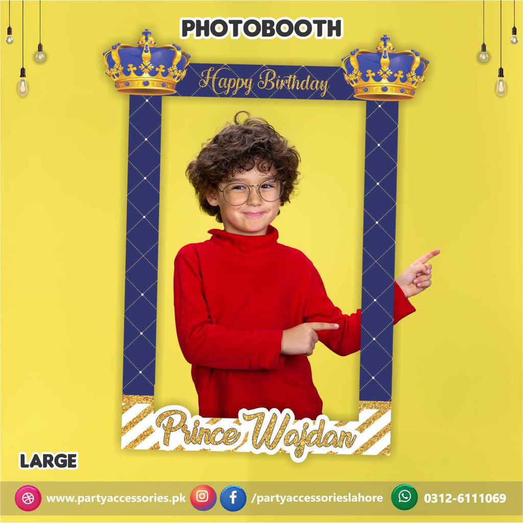 Prince theme Party Customized Photo Booth selfie frame
